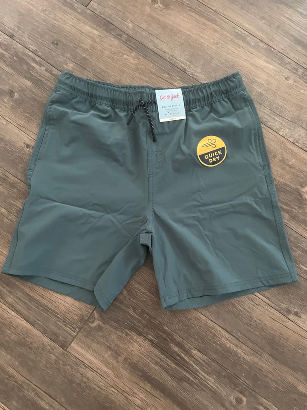 Cat & Jack Elastic Waist Swim Shorts - Teal